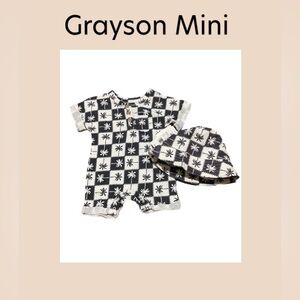 Infant Baby Romper With Matching Hat Size Newborn NWT